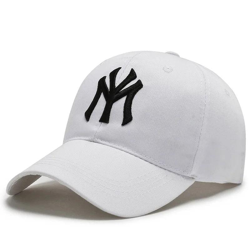 Vintage Baseballkappe mit NY-Logo-Stickerei, lässige, verstellbare Baumwollmütze, Streetwear-Hip-Hop-Sonnenhut für Damen und Herren