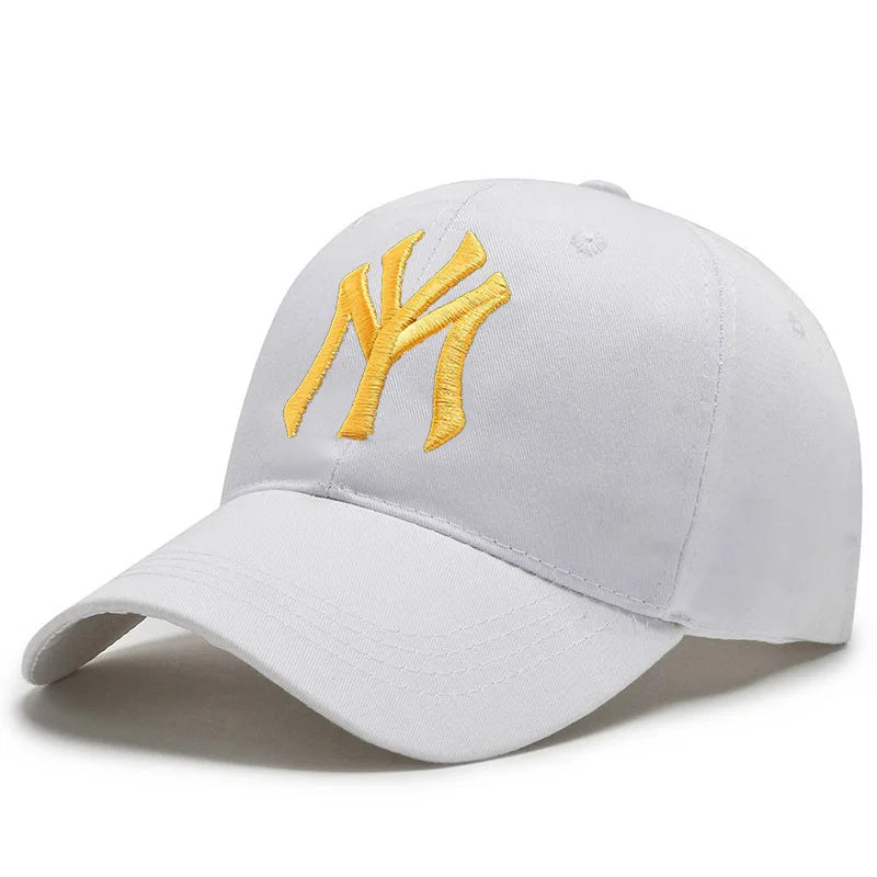 Vintage Baseballkappe mit NY-Logo-Stickerei, lässige, verstellbare Baumwollmütze, Streetwear-Hip-Hop-Sonnenhut für Damen und Herren