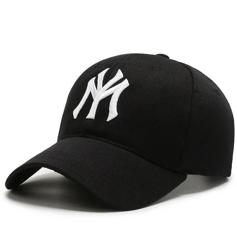 Vintage Baseballkappe mit NY-Logo-Stickerei, lässige, verstellbare Baumwollmütze, Streetwear-Hip-Hop-Sonnenhut für Damen und Herren