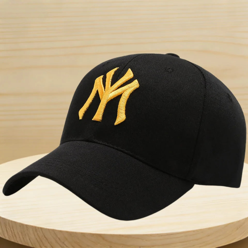 Vintage Baseballkappe mit NY-Logo-Stickerei, lässige, verstellbare Baumwollmütze, Streetwear-Hip-Hop-Sonnenhut für Damen und Herren