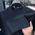 Herren T-Shirt mit Tier-Stickerei – 100% Baumwolle, Rundhals, Kurzarm