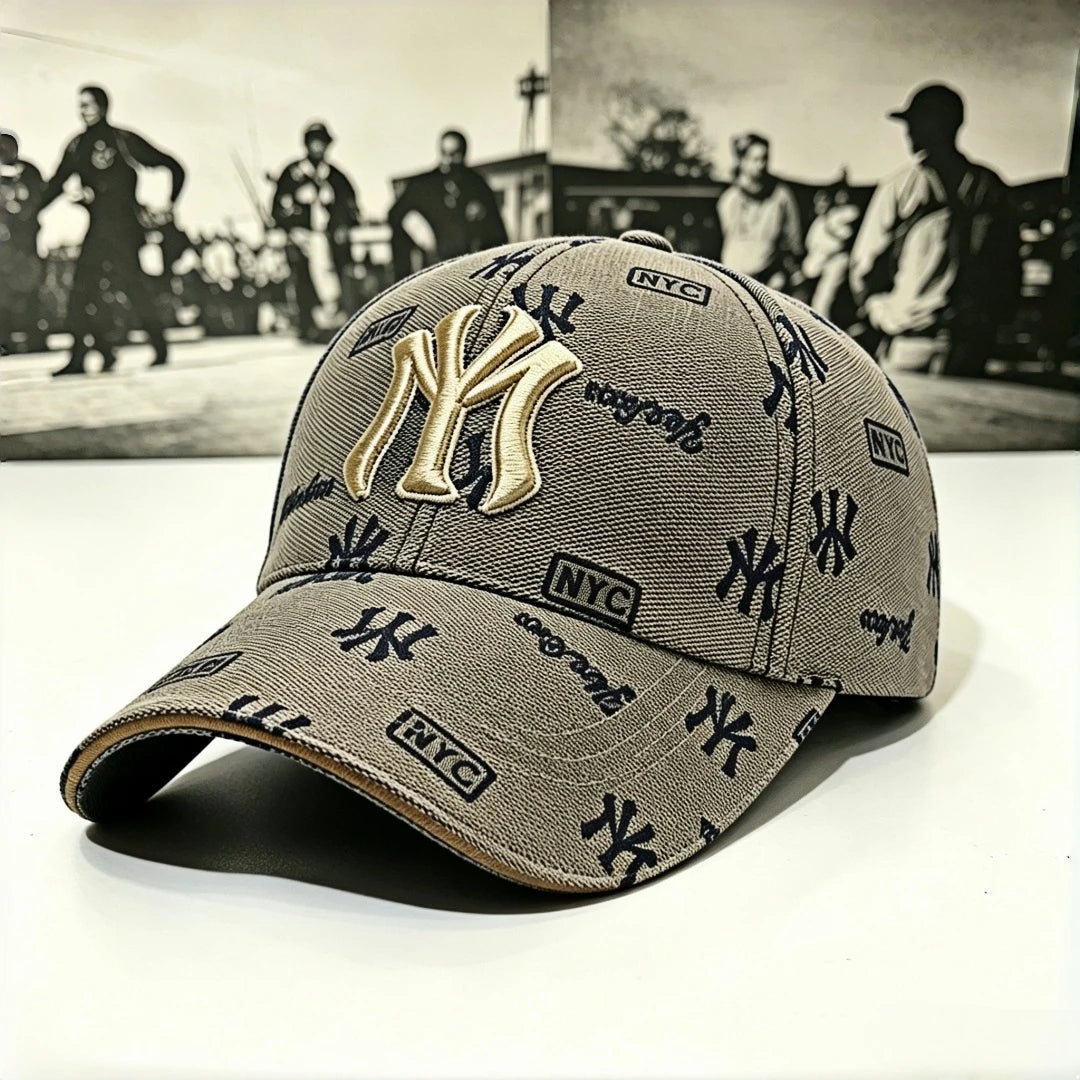 Bestickte Baseballkappe aus New York – Verstellbar – Retro-Vintage-Sonnenhut – Outdoor-Sport-, Reise-, Streetwear- und Arbeitsmütze – Anzug