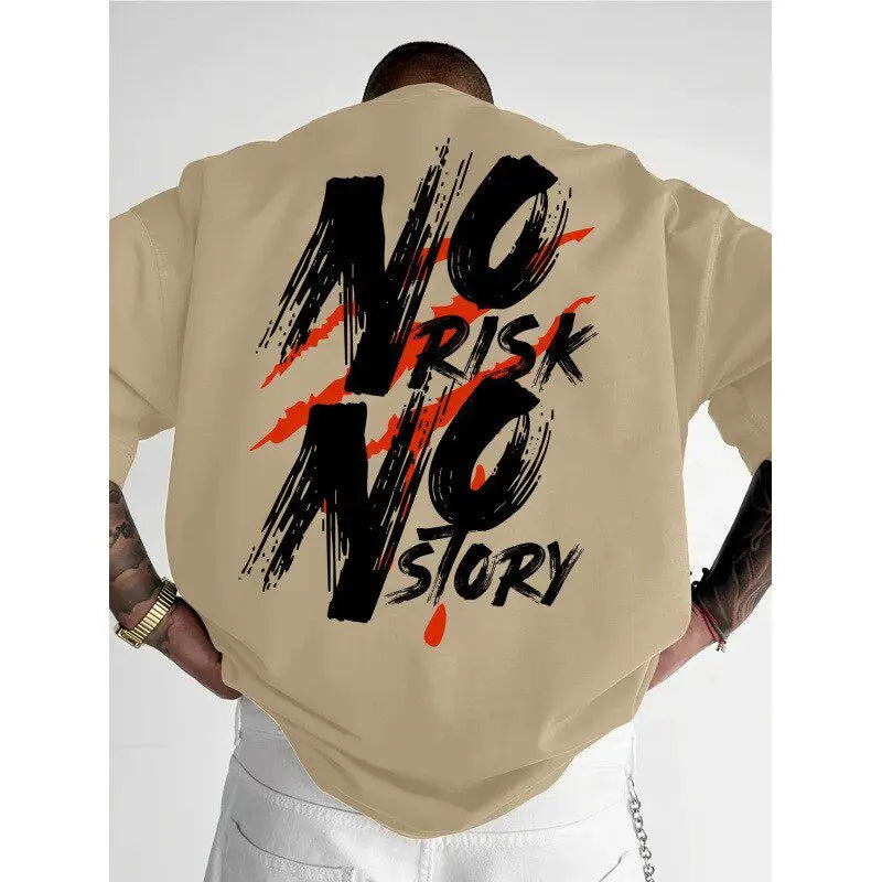 Oversized T-Shirt mit Buchstaben-Print | 100% Baumwolle | Damen & Herren